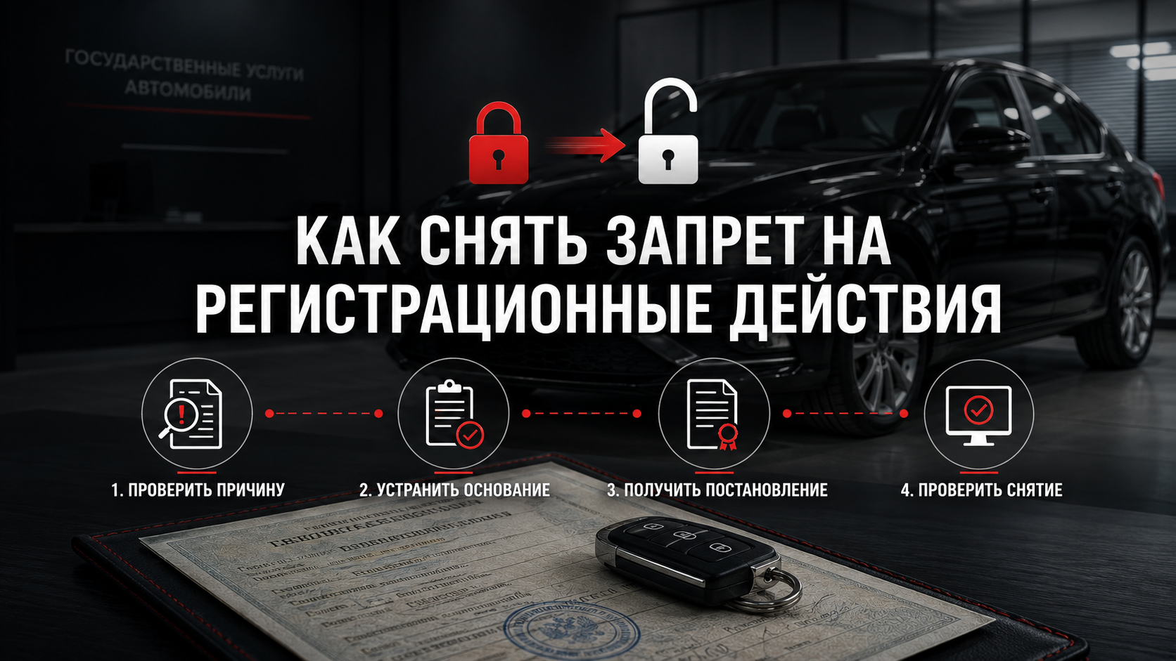 Запрет на регистрационные действия автомобиля: как проверить и снять